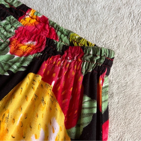 Vintage 90s Mod Retro Faith Strawberry Cherry Fruit Print Polka Dot Mini Skirt - Picture 8 of 11